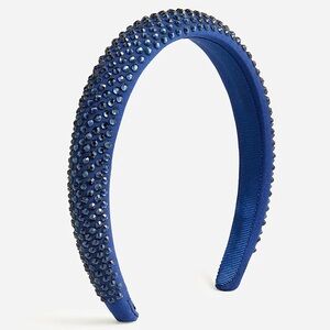 JCrew Blue Rhinestone Studded Headband